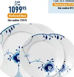 Imerco Blå Mega Riflet tallerken (2-pak 27 cm) tilbud