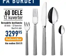 Imerco Bernadotte bestiksæt 60 dele tilbud