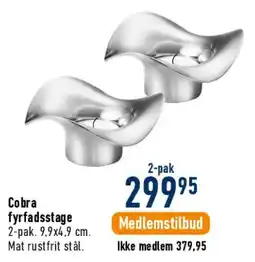Imerco Cobra fyrfadsstage 2-pak tilbud