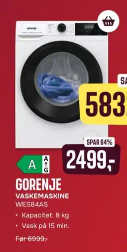 Skousen GORENJE Vaskemaskine WES84AS tilbud