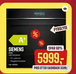 Skousen SIEMENS Ovn HB774G2B3S tilbud