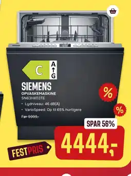 Skousen SIEMENS Opvaskemaskine SN63HX03TE tilbud