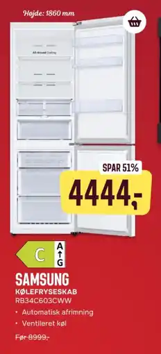 Skousen SAMSUNG Kølefryseskab RB34C603CWW tilbud
