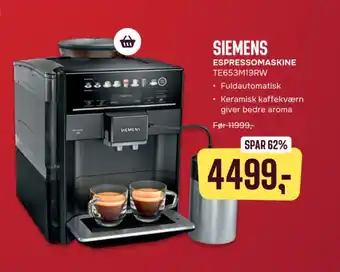 SIEMENS Espressomaskine TE653M19RW