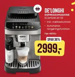 Skousen DE'LONGHI Espressomaskine ECAM290.81.TB tilbud