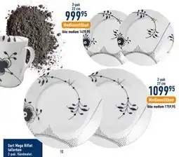 Imerco Sort Mega Riflet tallerken, Medlemspris tilbud