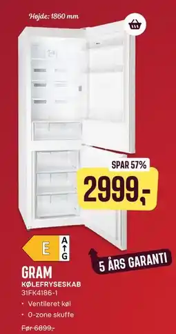 Skousen KØLEFRYSESKAB tilbud