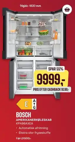 Skousen AMERIKANERKØLESKAB tilbud