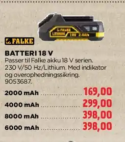jem & fix Batteri 18 V tilbud