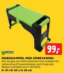 jem & fix KNÆSKAMMEL MED OPBEVARING tilbud