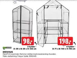 jem & fix DRIVHUS (forskellige størrelser) tilbud