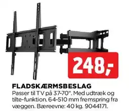 jem & fix Fladskærmsbeslag (udtræk/tilt) tilbud