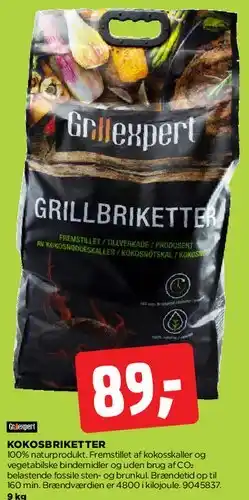 jem & fix GrillExpert Kokosbriketter tilbud