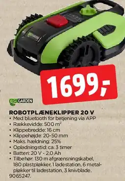 jem & fix Robotplæneklipper 20 V tilbud