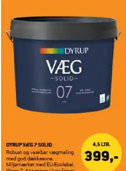 XL-BYG Dyrup væg 7 solid tilbud
