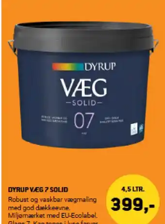 XL-BYG Dyrup væg 7 solid tilbud
