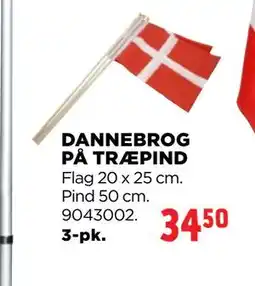 jem & fix DANNEBROG PÅ TRÆPIND tilbud