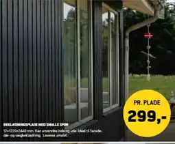 XL-BYG Bekledningsplade med smalle spor tilbud