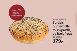 Dagrofa Food Service Surdejs burgerbolle m/ rugsurdej og bælgfrugt tilbud
