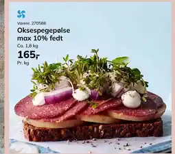 Dagrofa Food Service Oksespegepølse max 10% fedt tilbud