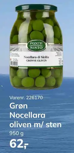 Dagrofa Food Service Grøn Nocellara oliven m/ sten tilbud