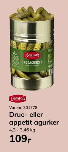 Dagrofa Food Service Drue- eller appetit agurker tilbud