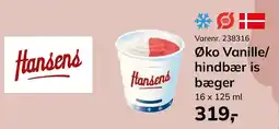 Dagrofa Food Service Øko Vanille/ hindbær is bæger tilbud