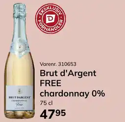 Dagrofa Food Service Brut d'argent free chardonnay 0% tilbud