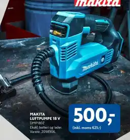 Davidsen Makita luftpumpe 18 v dmp180z tilbud