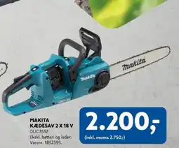 Davidsen Makita kædesav 2 x 18 v tilbud