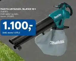 Davidsen Makita løvsuger-/blæser 18 v dub187z tilbud