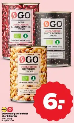Netto ØGO økologiske bønner / kikærter tilbud