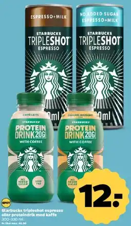 Netto Starbucks Tripleshot espresso / Protein drink med kaffe tilbud