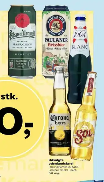 Dagli'Brugsen Udvalgte udenlandske øl tilbud