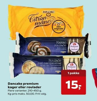 Dagli'Brugsen Dancake premium kager eller roulader tilbud