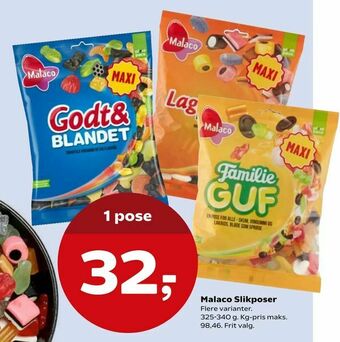Kvickly Malaco Slikposer tilbud