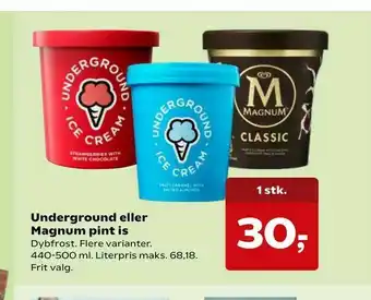 Underground eller Magnum pint is