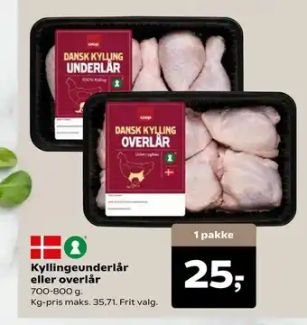 Kyllingeunderlår eller overlår