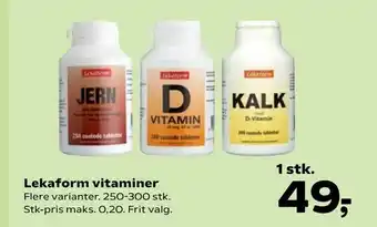 Kvickly Lekaform vitaminer tilbud