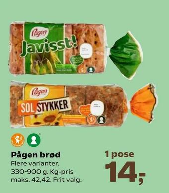 Kvickly Pågen brød tilbud