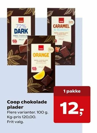 Kvickly Coop chokolade plader tilbud