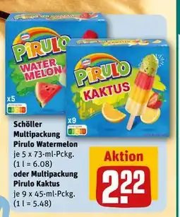 REWE DE Schöller Multipackung Pirulo Watermelon oder Multipackung Pirulo Kaktus, EUR 2.22 tilbud