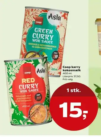 Kvickly Coop karry kokosmælk tilbud