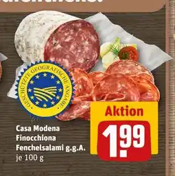 REWE DE Casa Modena Finocchiona Fenchelsalami g.g.A., EUR 1.99 tilbud