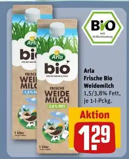 REWE DE Arla Frische Bio Weidemilch, EUR 1.29 tilbud