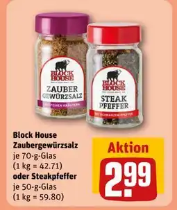 REWE DE Block House Zaubergewürzsalz oder Steakpfeffer, EUR 2.99 tilbud
