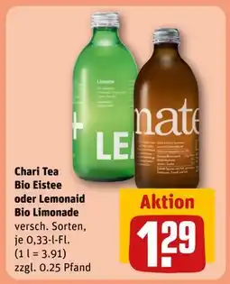 REWE DE Chari Tea Bio Eistee oder Lemonaid Bio Limonade, EUR 1.29 tilbud