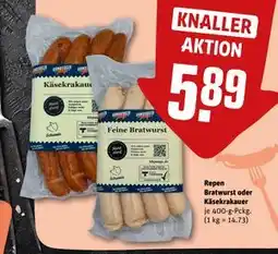 REWE DE Repen Bratwurst oder Käsekrakauer, EUR 5.89 tilbud