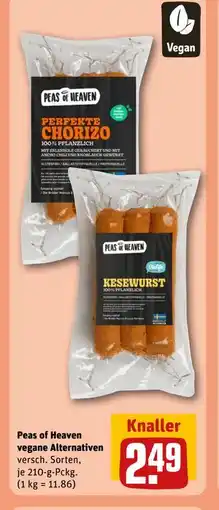 REWE DE Peas of Heaven vegane Alternativen, EUR 2.49 tilbud