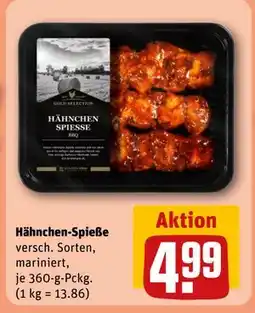 REWE DE Hähnchen-Spieße, EUR 4.99 tilbud